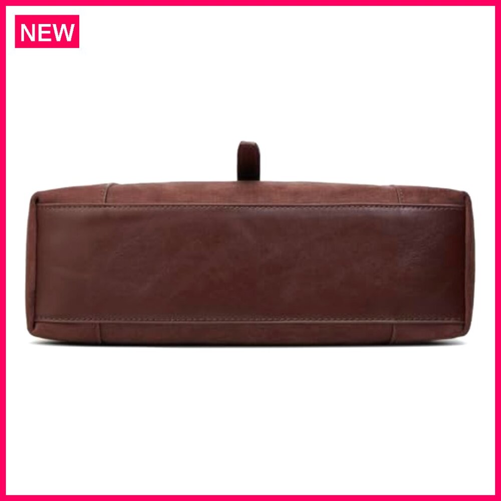 Vintage Faux Suede Shoulder Bag Crossbody Tote Purse Satchel - Picture 8 of 8